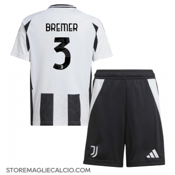 Juventus Gleison Bremer #3 Maglia Gara Casa Repliche 2024-25 Bambino
